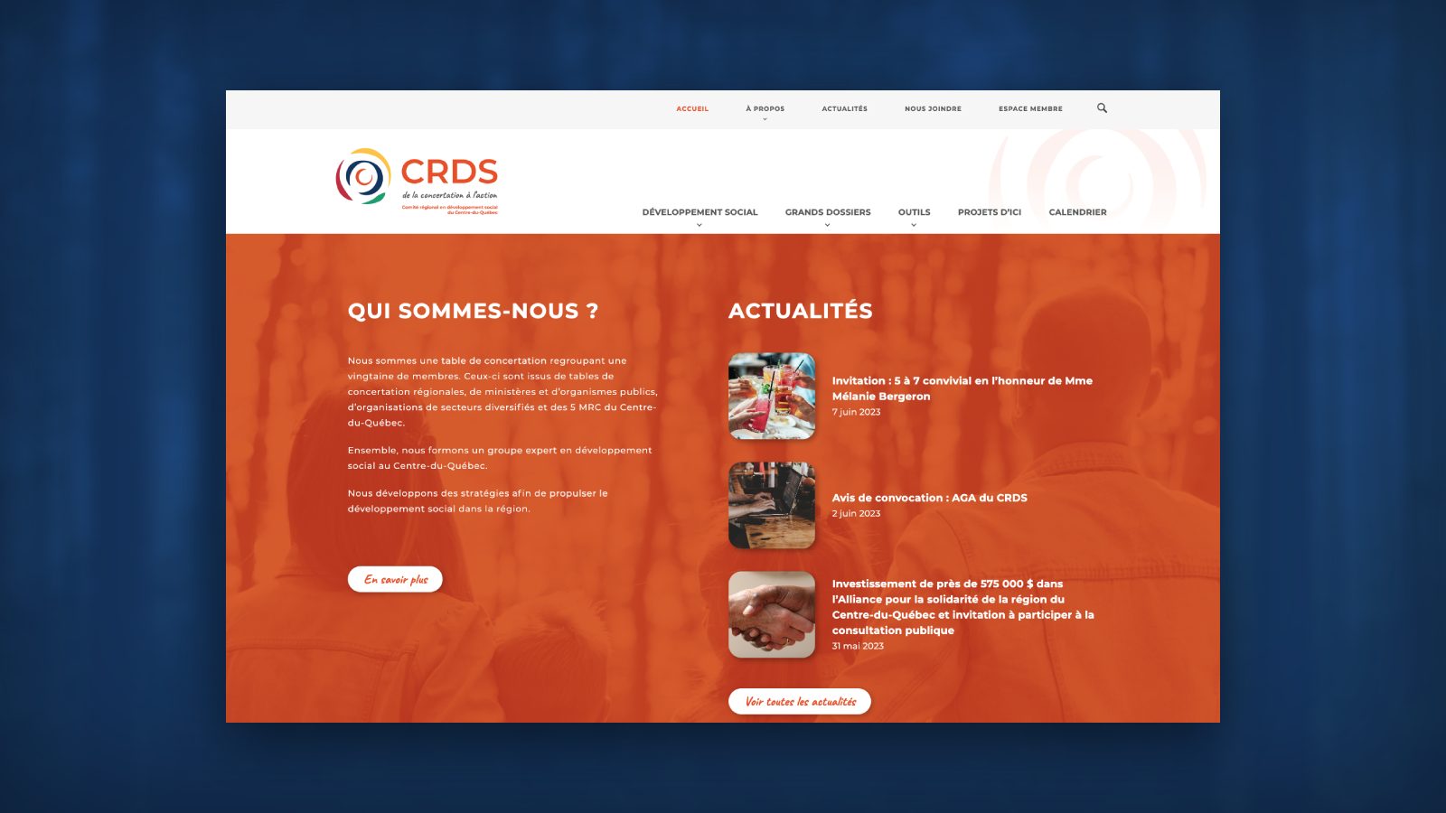 CRDS présentent leur nouveau site web WordPress