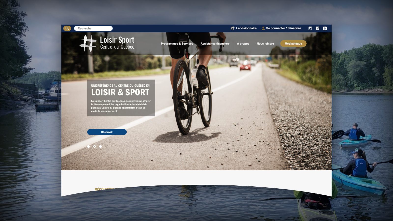Plateforme de gestion et application web pour le site de Loisir Sport Centre-du-Québec